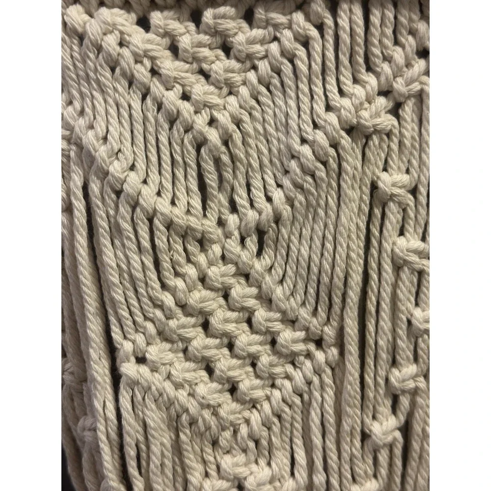 Handmade Macrame Wall Art/Plant Hanger 6 Possible Pinned In Pic Retro 70's Peace